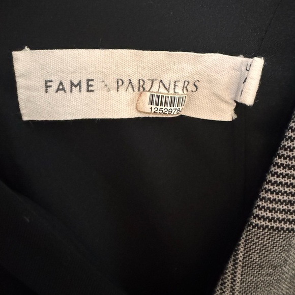 Fame & Partners half Gray plaid and half black LP Women's Dress - Picture 5 of 5